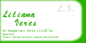 liliana veres business card